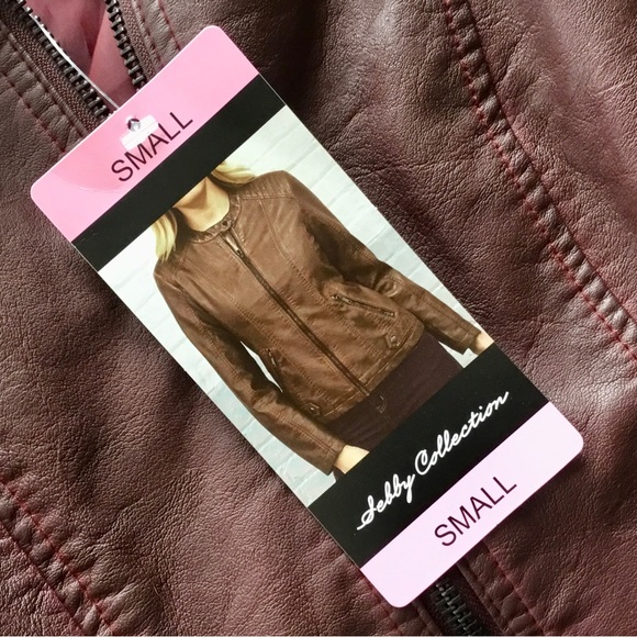 ‼️SALE‼️ NWT Sebby Collection Faux Leather Moto Jacket - Picture 3 of 13